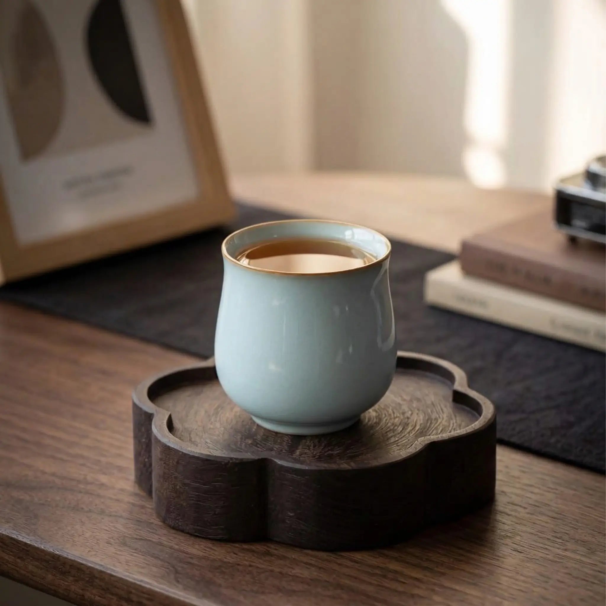 Crackle Glaze Ru Porcelain Cup