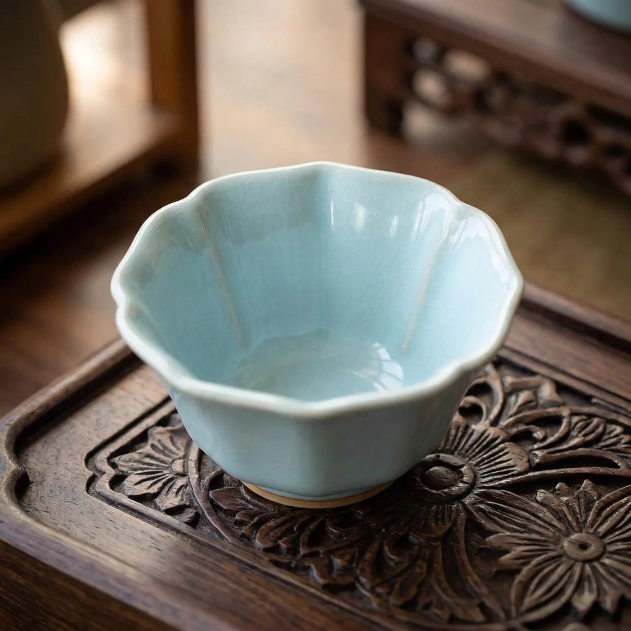 Pottery Celadon Tea Cup
