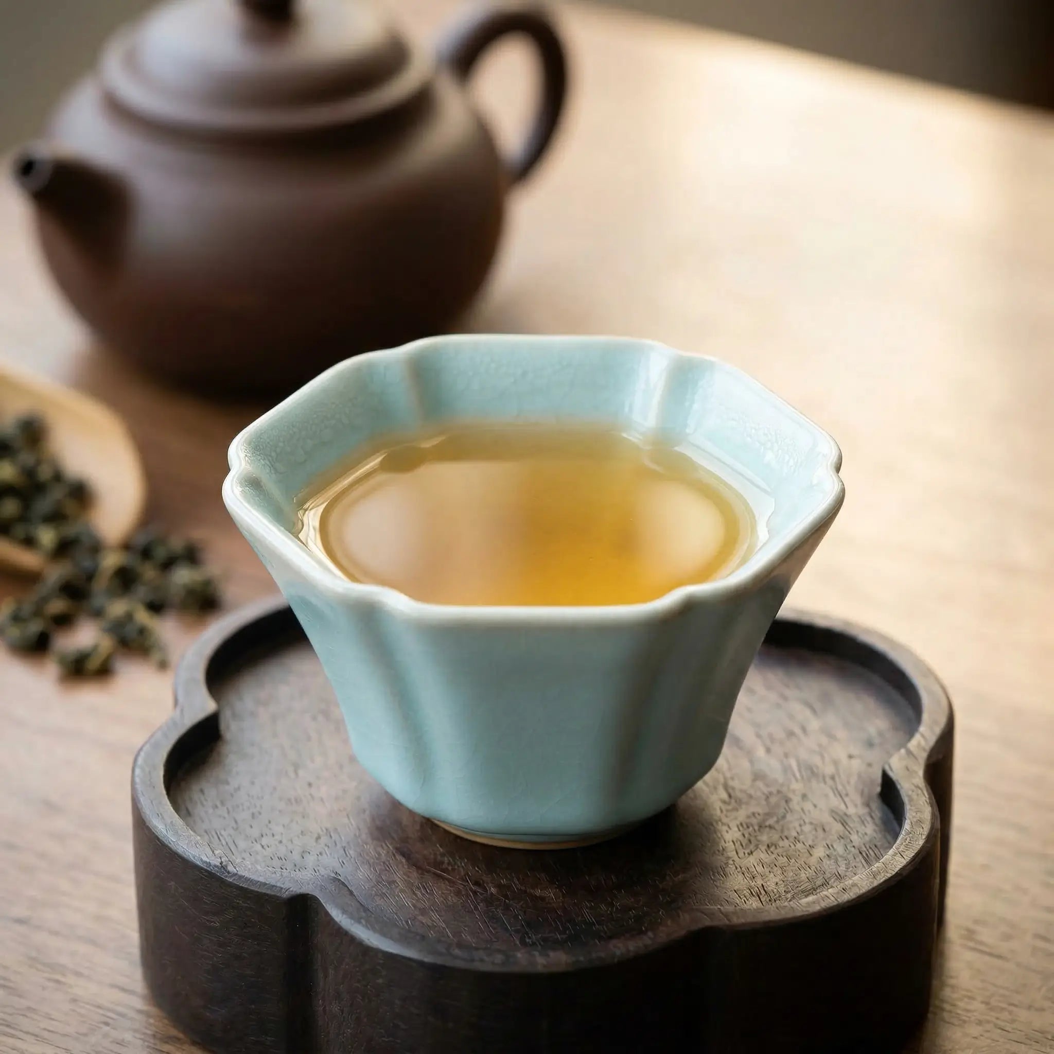 Pottery Celadon Tea Cup
