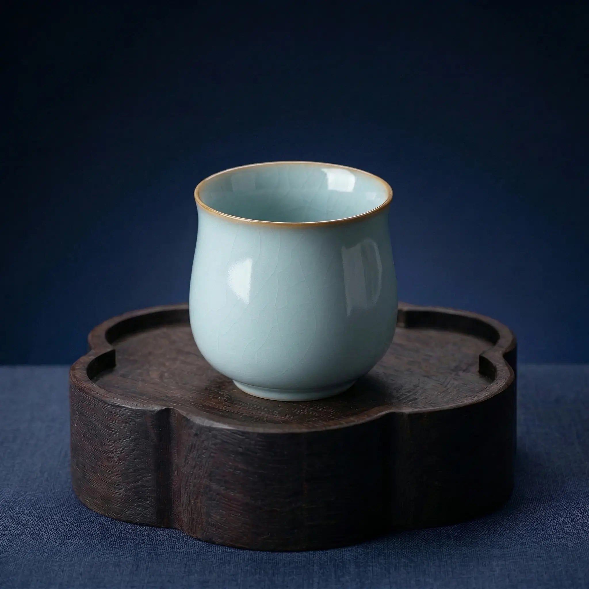 Crackle Glaze Ru Porcelain Cup